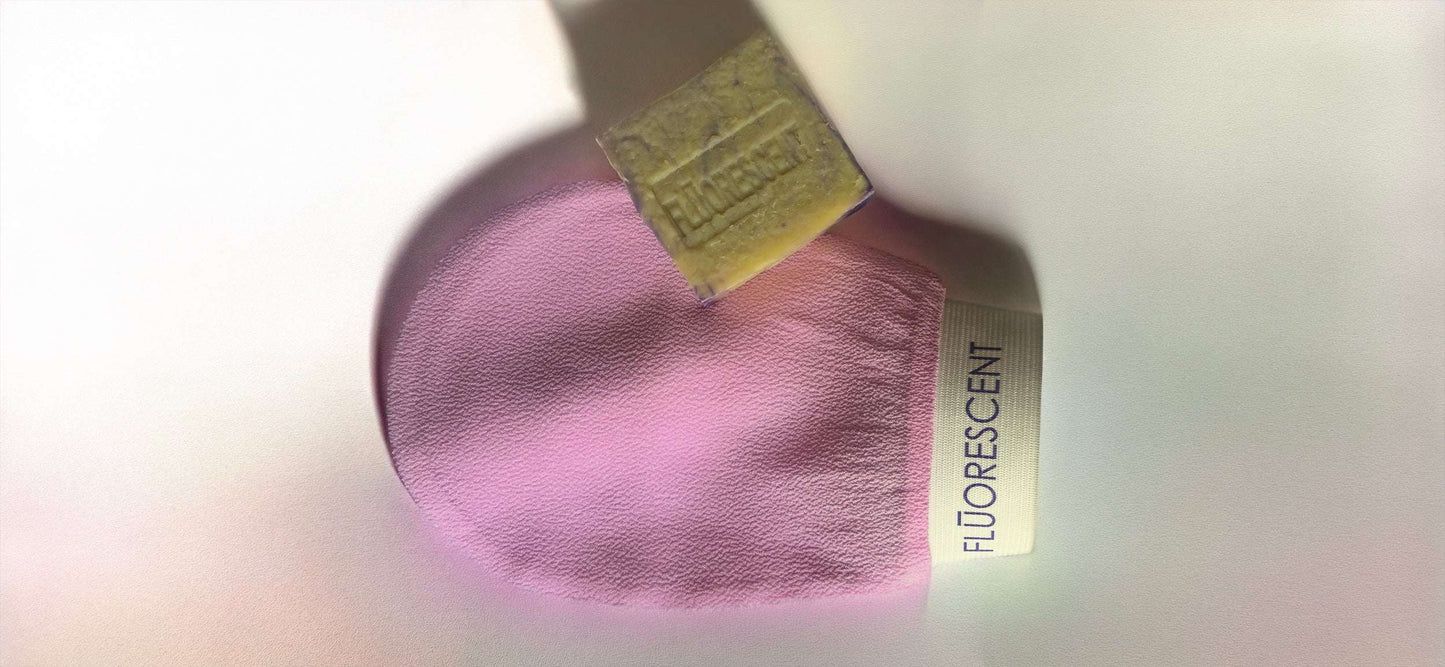 Fluorescent Glow Bundle - 1 Glove + 1 Large Moisturizing Soap (Lavender scent)