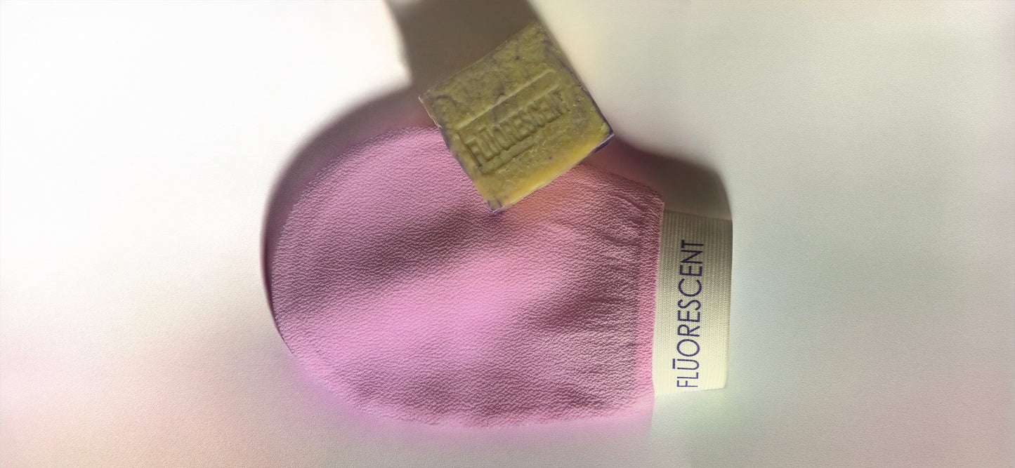 Fluorescent Glow Bundle - 1 Glove + 1 Large Moisturizing Soap (Lavender scent)