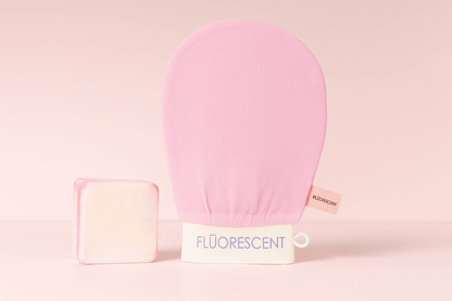 Fluorescent Glow Bundle - 1 Glove + 1 Large (Deep Cleansing) Soap